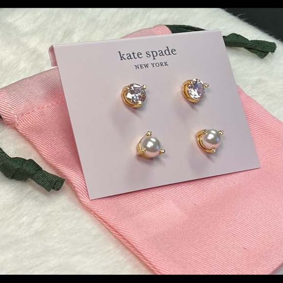 NWT KATE SPADE RISE & SHINE SET OF TWO 2 EARRINGS STUD - Picture 3 of 7